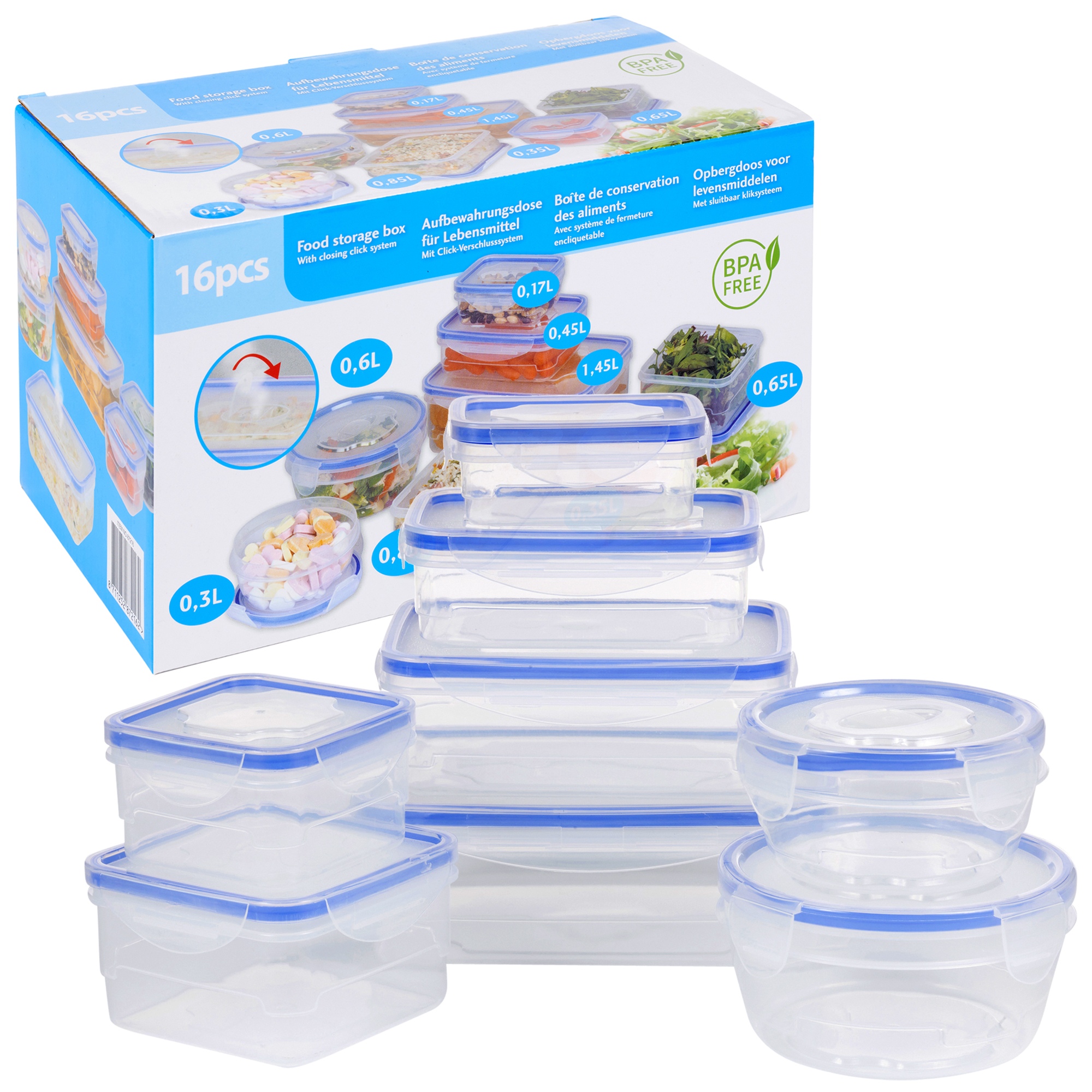 Container with lid 16 pcs